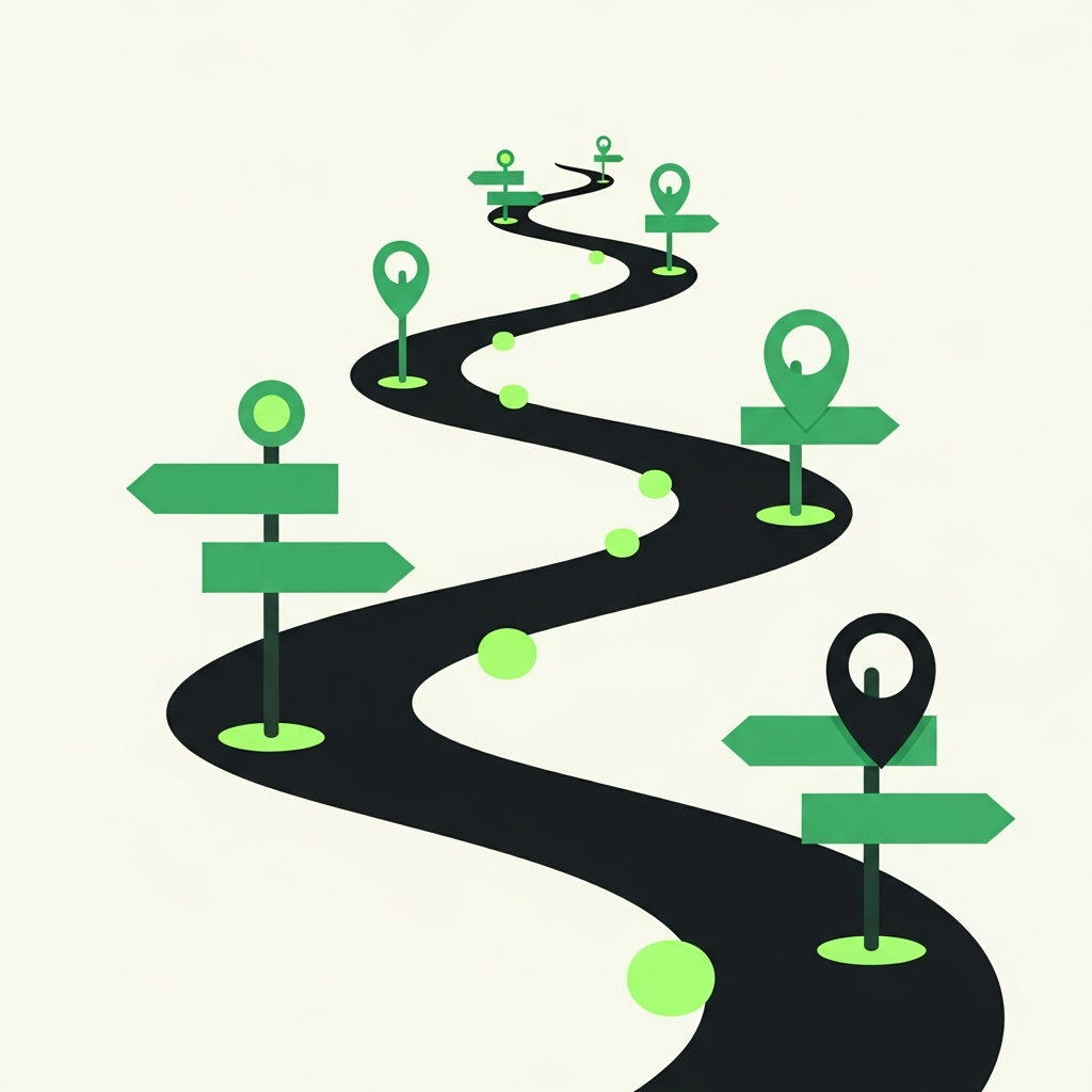 Minimal flat-vector illustration in Taxly green and ink representing cross-border founder guide, for the article "Delaware C-corp vs UK Ltd for founders".