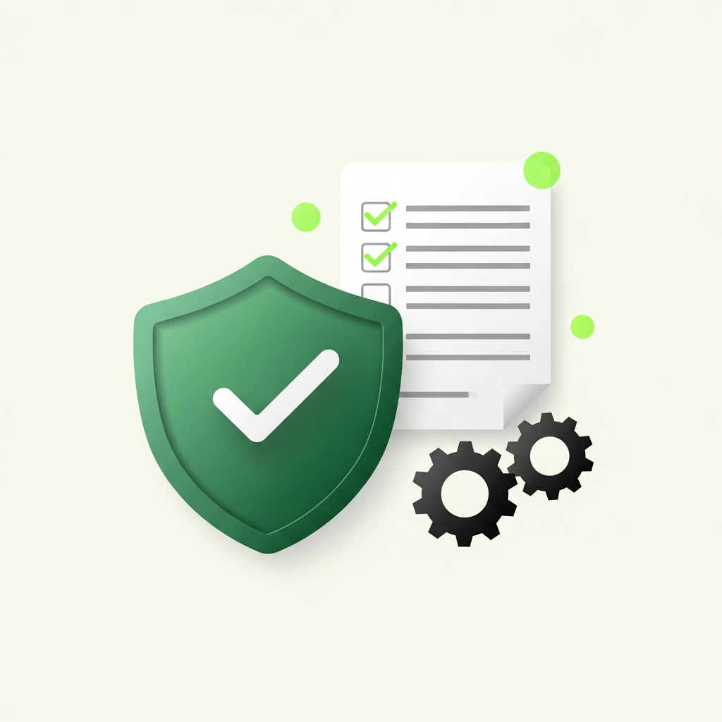 Minimal flat-vector illustration in Taxly green and ink representing business compliance, for the article "What late filing penalties really cost".